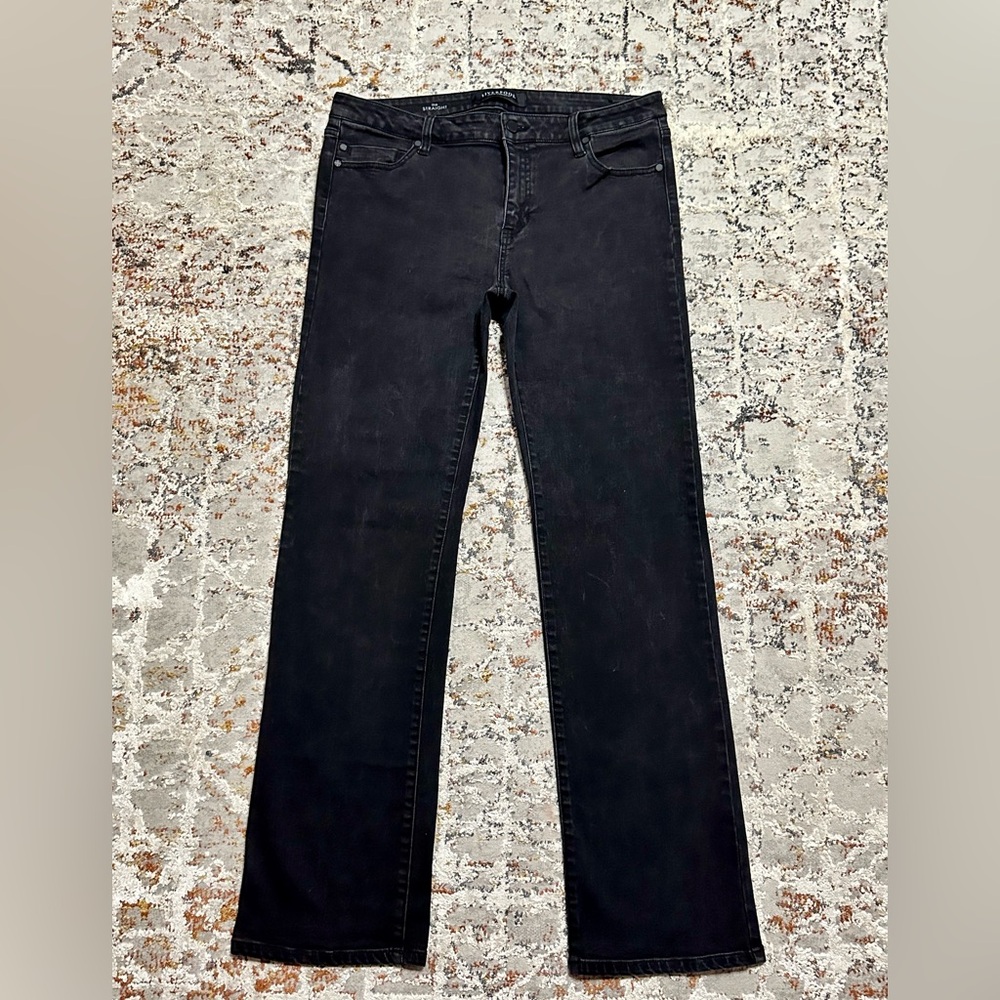 LIVERPOOL straight leg black jeans size 14